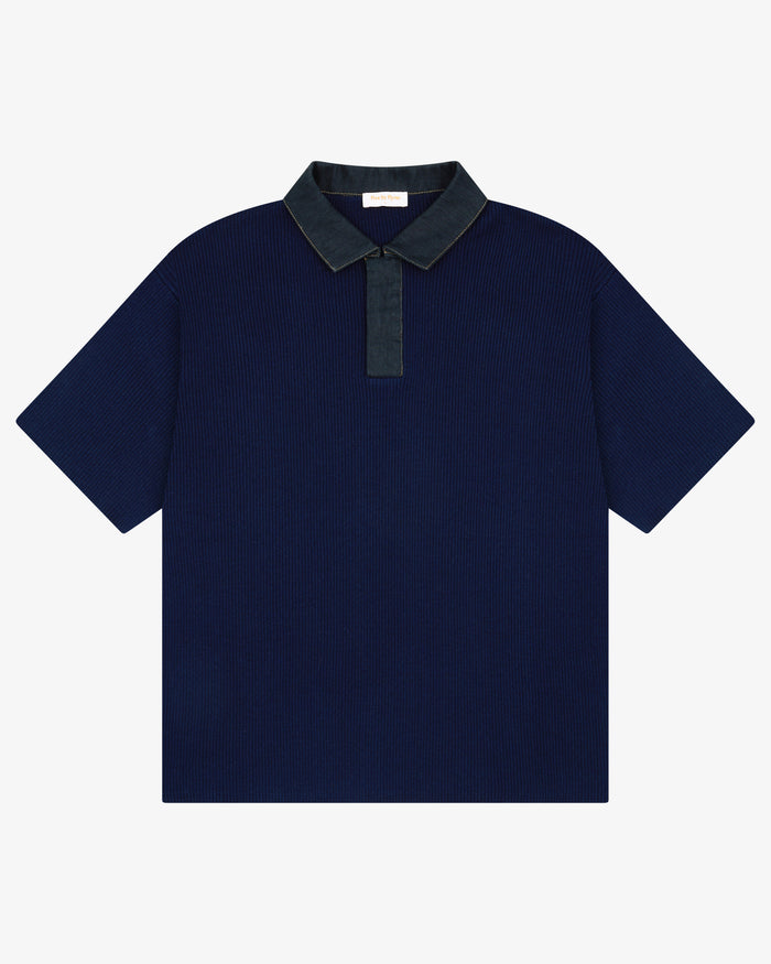 Knitted Polo - Navy