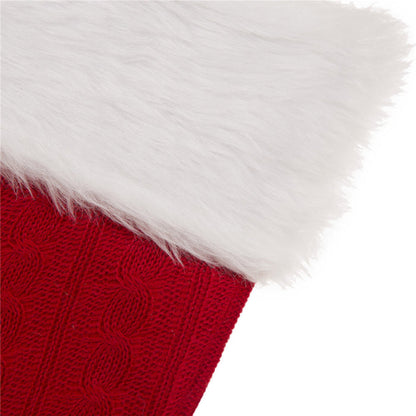 Knitted Stocking Faux Fur Cuff
