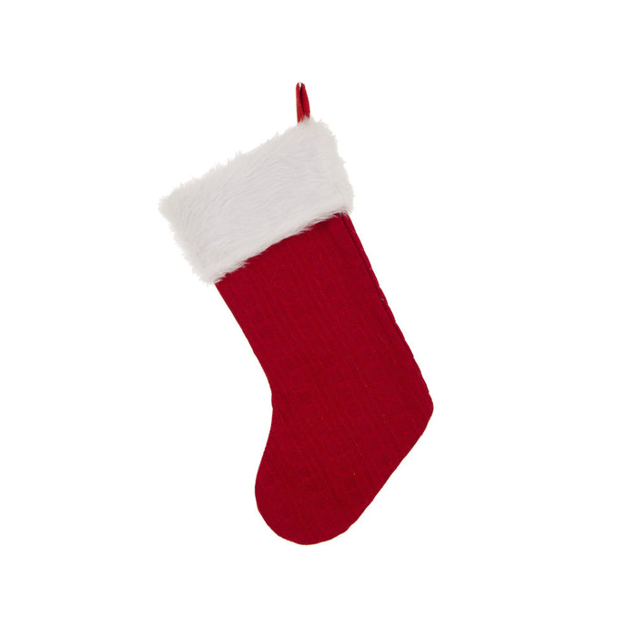 Knitted Stocking Faux Fur Cuff