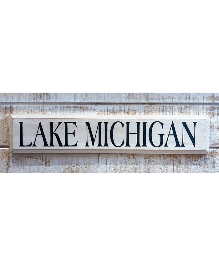 Lake Michigan Wooden Sign