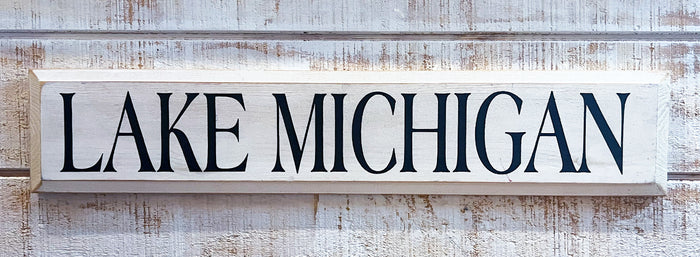 Lake Michigan Wooden Sign