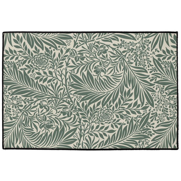 Larkspur Indoor/Outdoor Floor Mat William Morris Forest Green