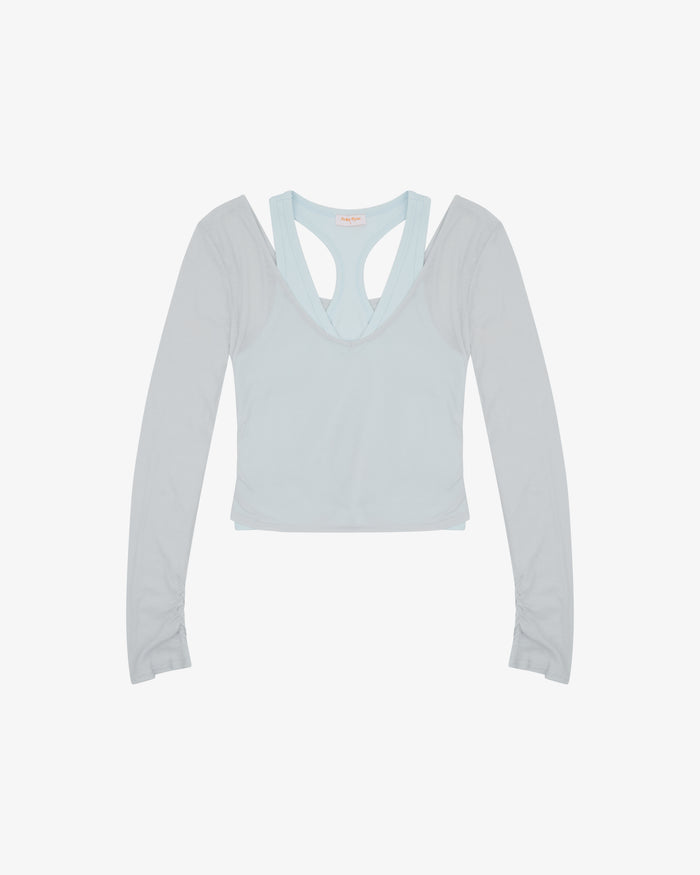 Layered Racer Tank - Ice