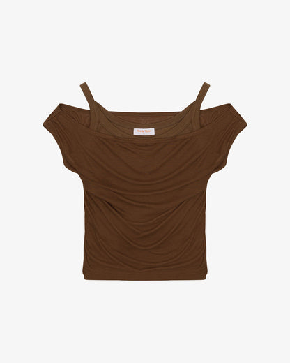 LAYERED TANK - CARAMEL