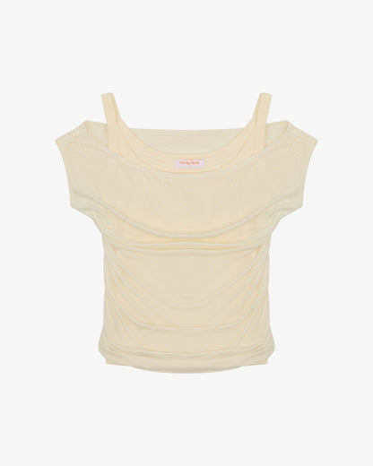 LAYERED TANK - CREAM
