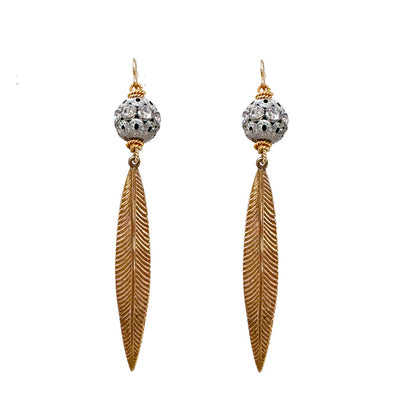 Leaf Dangle Earrings-Andrea Barnett-Swag Designer Jewelry