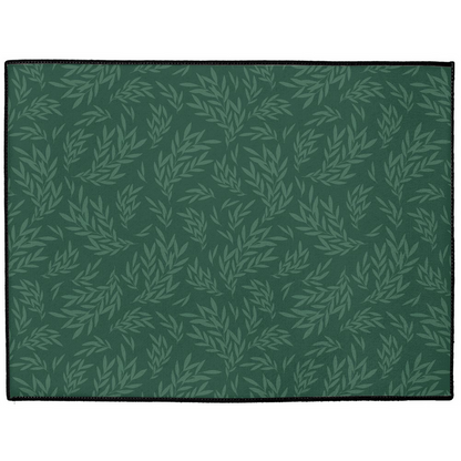 Leaf Indoor/Outdoor Floor Mat William Morris Dark Green