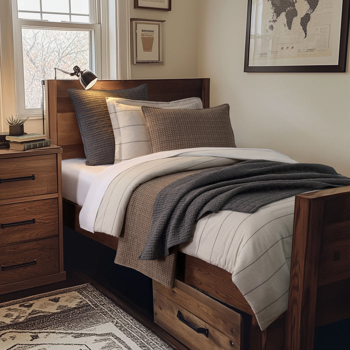 Levtex Home Leo Stripe Black Comforter Set Comforters