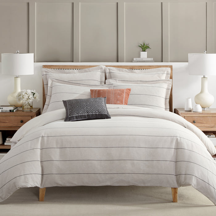 Levtex Home Leo Stripe Black Comforter Set Comforters