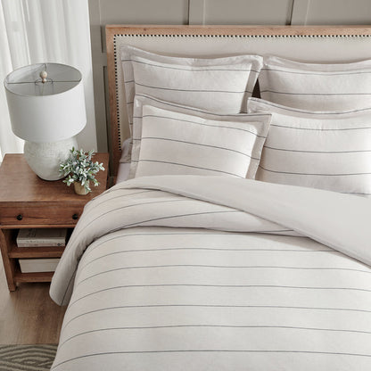 Levtex Home Leo Stripe Black Comforter Set Comforters