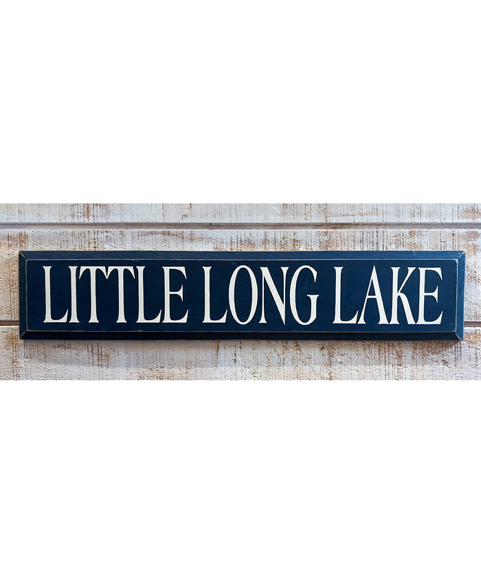 Little Long Lake Wooden Sign