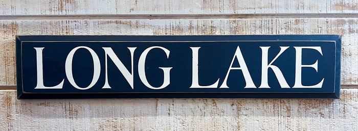Long Lake Wooden Sign