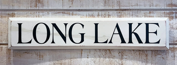 Long Lake Wooden Sign