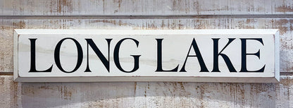 Long Lake Wooden Sign