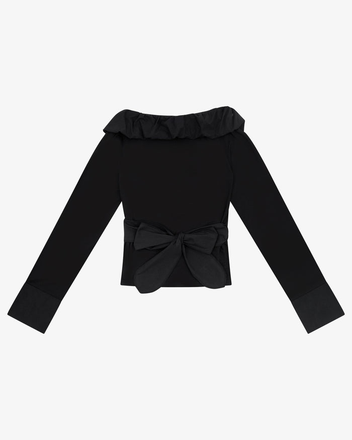 LS Frill Shirt - Black