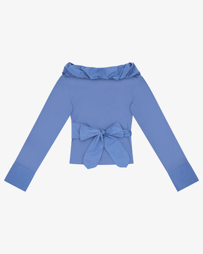 LS Frill Shirt - Midnight Blue