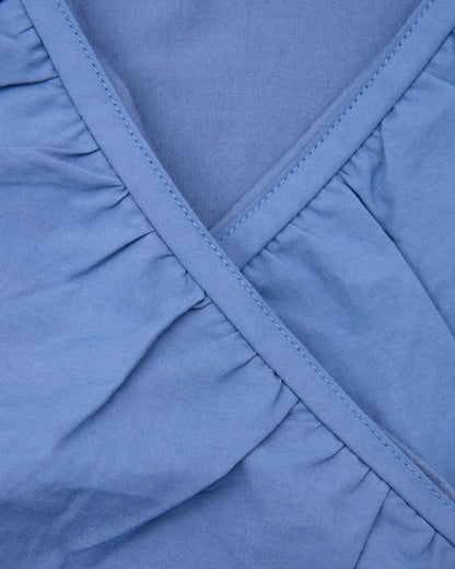 LS Frill Shirt - Midnight Blue