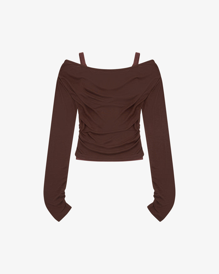 LS LAYERED TANK - CHOCOLATE