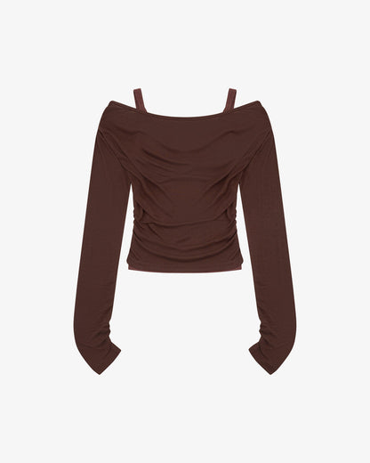 LS LAYERED TANK - CHOCOLATE