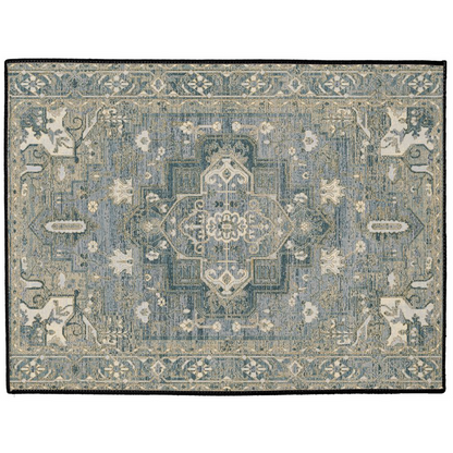 Mahsa Persian Indoor/Outdoor Floor Mat Antique Gray Cream