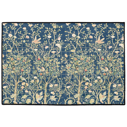 Melsetter Indoor/Outdoor Floor Mat William Morris Dark Navy Blue