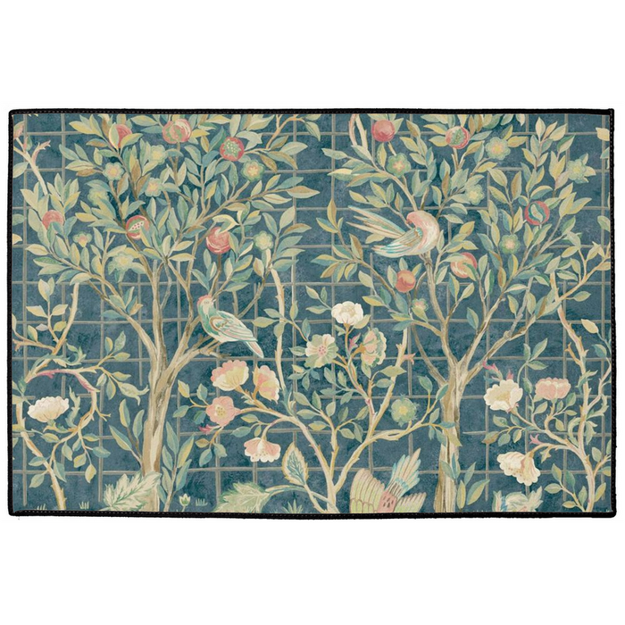 Melsetter Indoor/Outdoor Floor Mat William Morris Indigo Blue