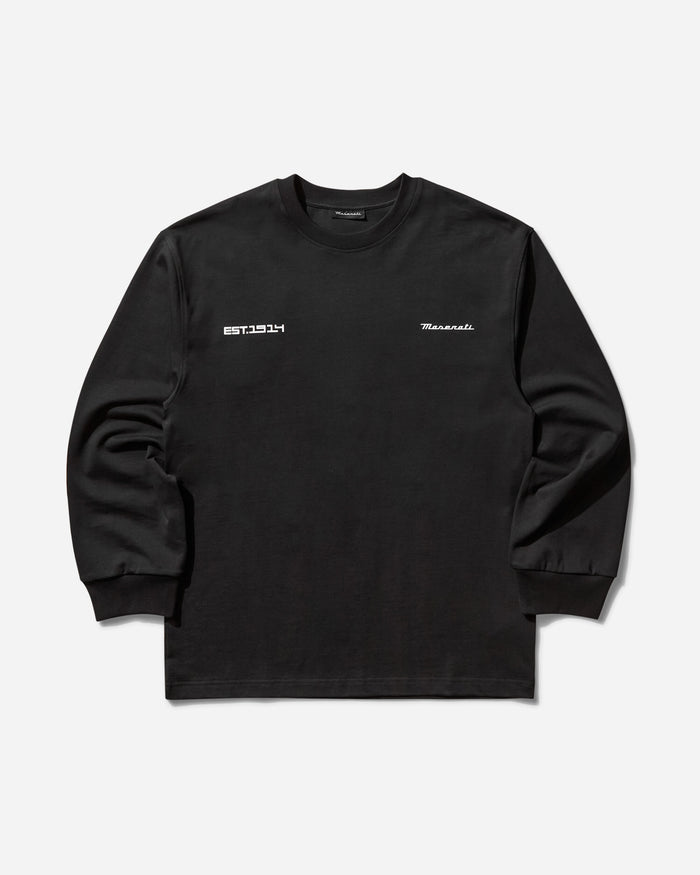 Maserati Heritage Long Sleeve Meteorite T-Shirts Top BMMW007JY05 GRY0030