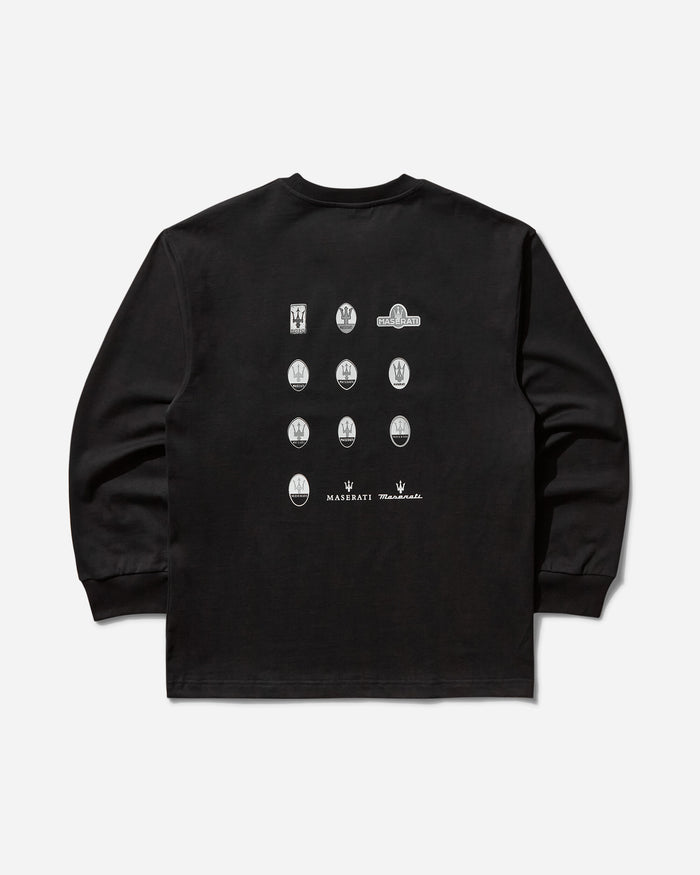 Maserati Heritage Long Sleeve Meteorite T-Shirts Top BMMW007JY05 GRY0030