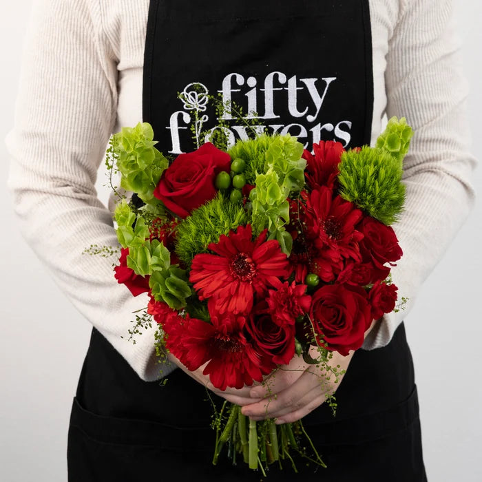 Merry And Bright Diy Flower Kit Apron - Image