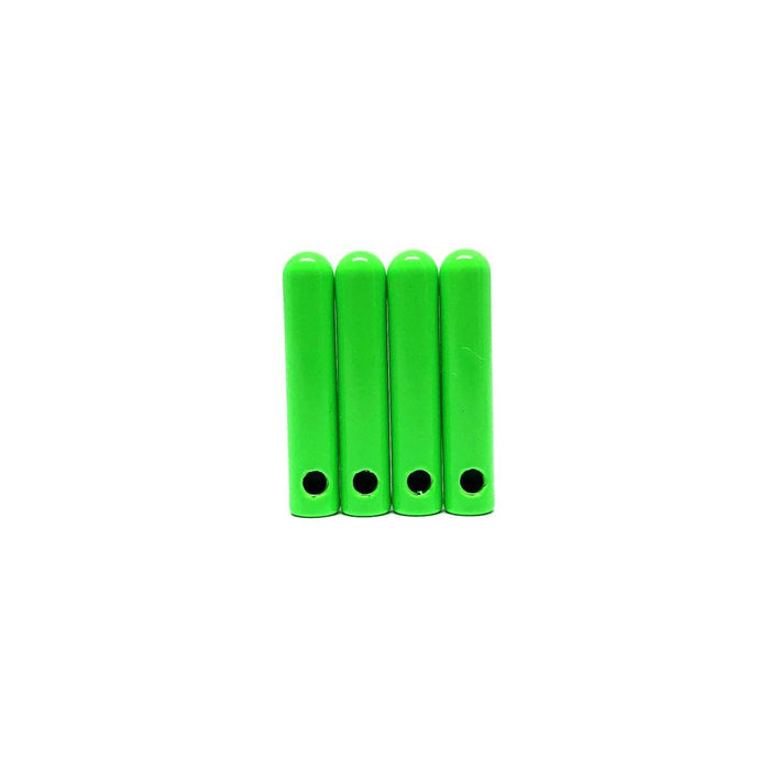 METAL TIPS - Neon Green Removable Bullet Tips / Aglets