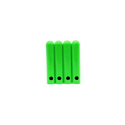 METAL TIPS - Neon Green Removable Bullet Tips / Aglets