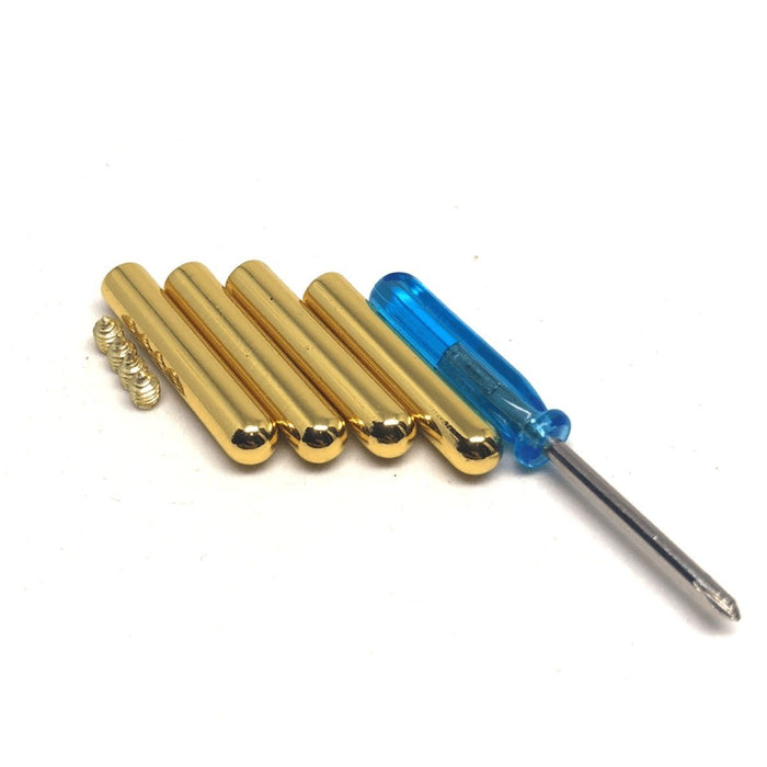 METAL TIPS - Neon Green Removable Bullet Tips / Aglets