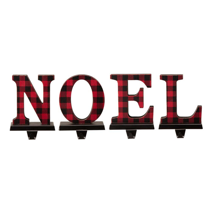 Metal "NOEL" Christmas Stocking Holder Set of 4