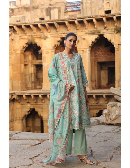 Mint Bloom Elegance Suit