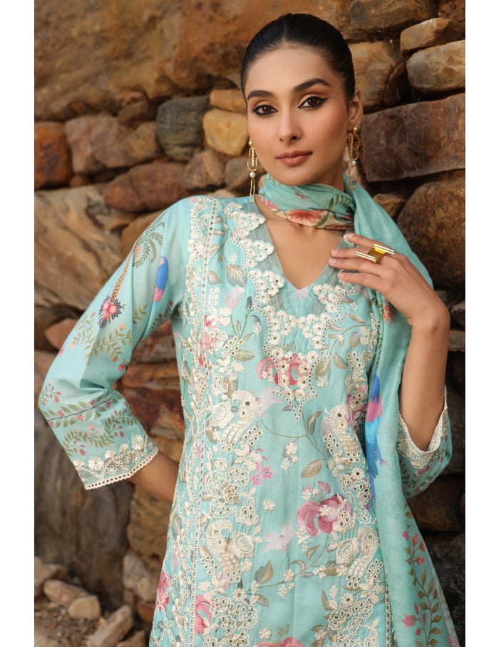 Mint Bloom Elegance Suit