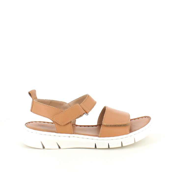 Mjuk och flexibel skinnsandal i brunt från Relaxshoe