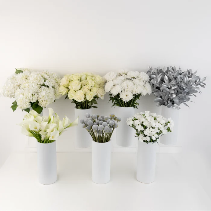 Modern Holiday Glam Silver Diy Flower Kit Stem - Image