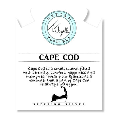 Moonstone Gemstone Bracelet with Cape Cod Coin Sterling Silver Charm T. Jazelle