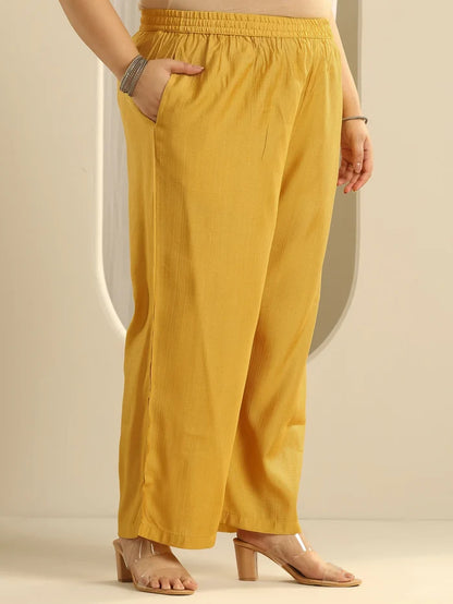Mustard Yellow Floral Kurta Set
