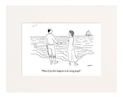 My Bliss Happens To Be Suing People Cartoon Print