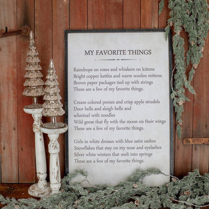 *MY FAVORITE THINGS SIGN