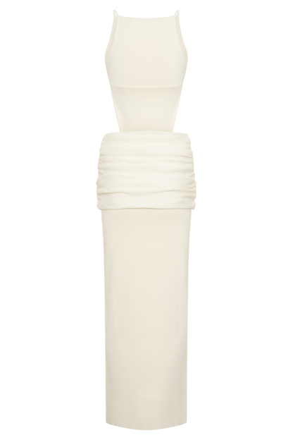 Nathaelie Sleeveless Maxi Dress - White