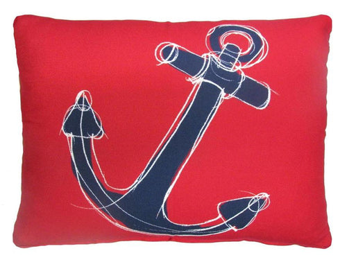 Nautical Anchor Outdoor Accent Pillow