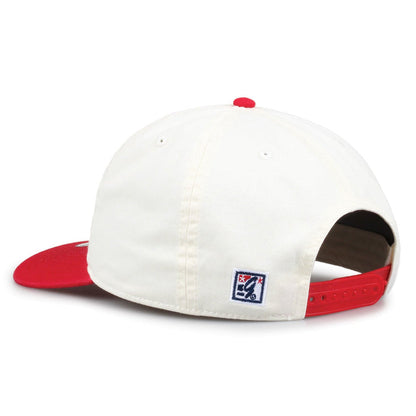 Nebraska Original Circle snapback hat showing adjustable snap closure and The Game logo, rear view