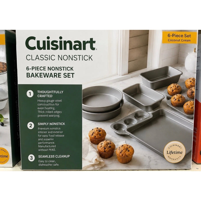 New Cuisinart 6-Piece Classic Nonstick Bakeware Set
