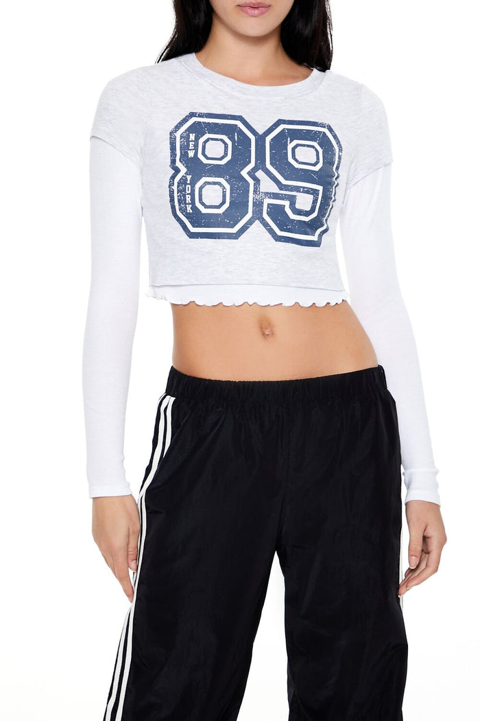 New York 89 Cropped Combo Tee