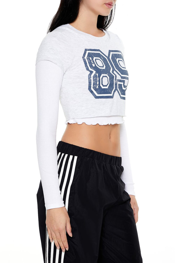 New York 89 Cropped Combo Tee