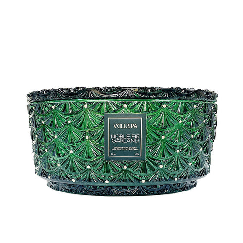 Noble Fir Garland Centerpiece Candle
