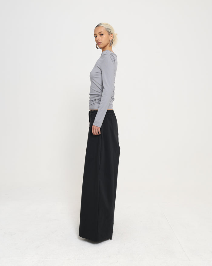 OFF SHOULDER LS TOP - Silver