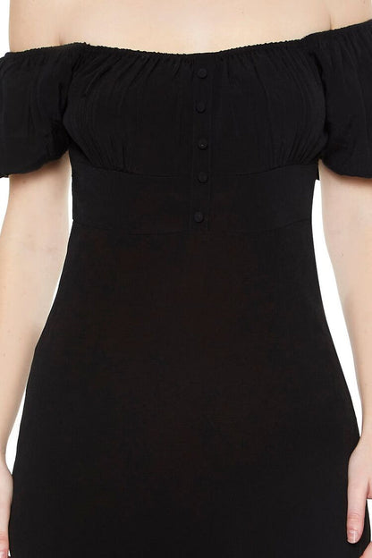 Off-the-Shoulder Midi Dress